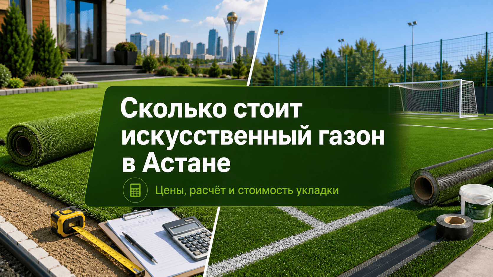 Астанада жасанды газон қанша тұрады: бағалар және толық есеп